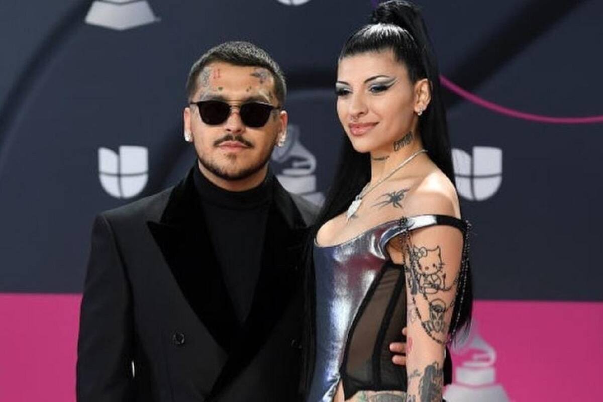 Christian Nodal dedica amoroso mensaje a Cazzu en los Latin Grammy