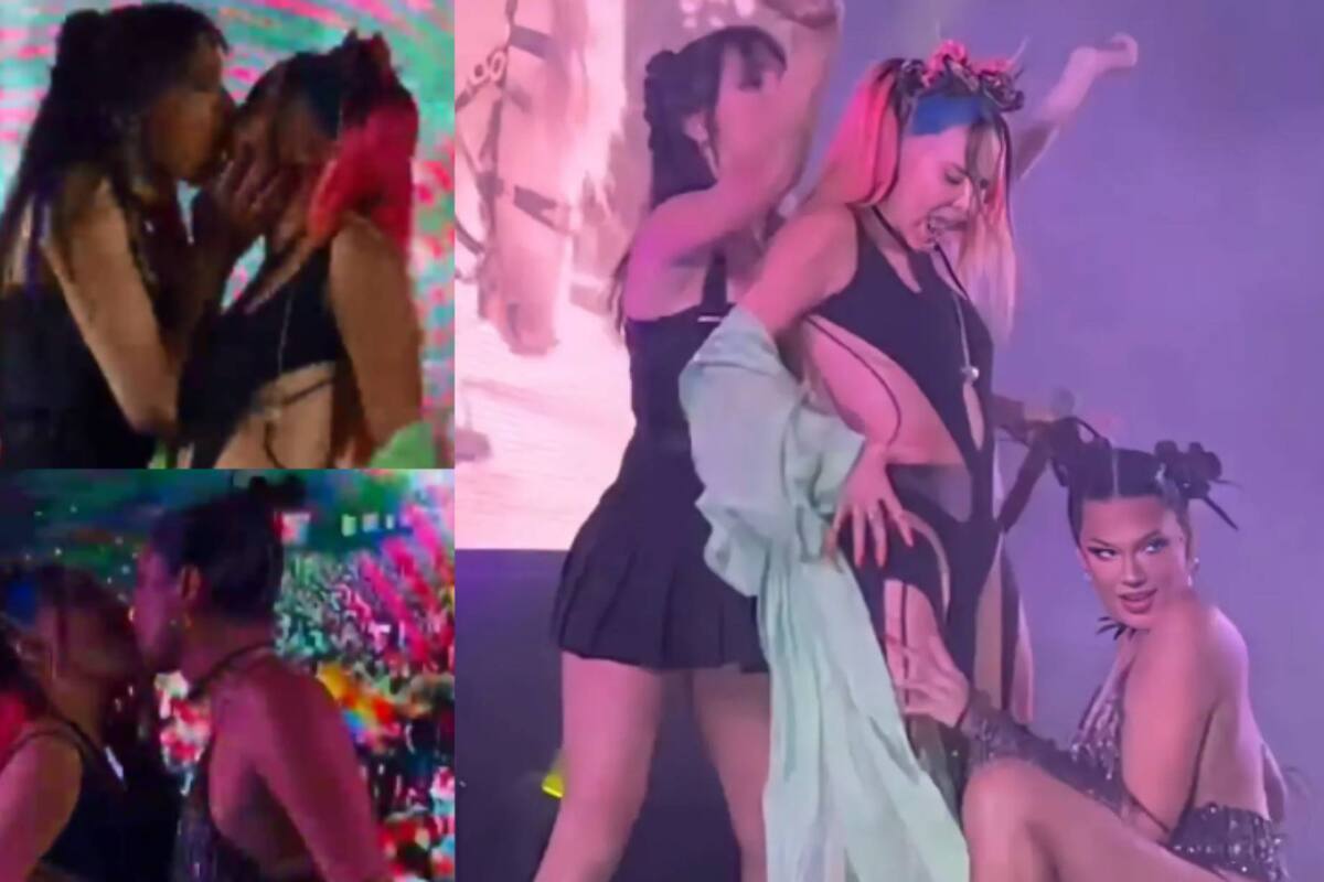 ¡Adiós Nodal! Belinda se besa con Lola Rodríguez y la drag queen Valentina