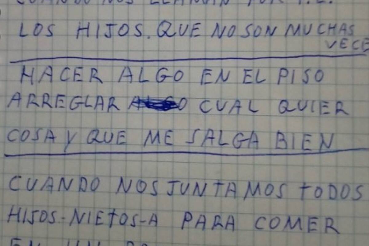 Una llamada de sus hijos y nietos, abuelito conmueve con su lista de deseos