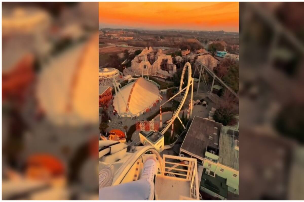 TikTok: Un atardecer rojizo en una montaña rusa se vuelve viral en redes sociales