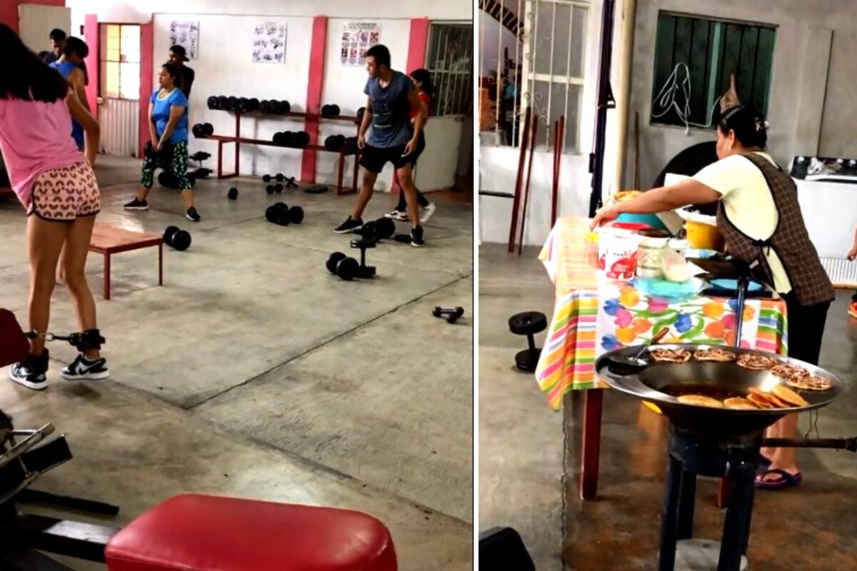 VIDEO VIRAL: Señora se hace viral por hacer garnachas dentro del gym