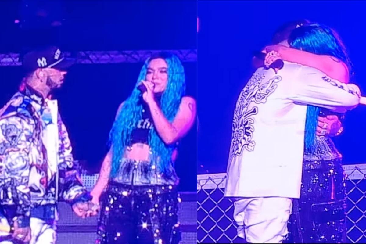 Anuel AA cumple promesa a Karol G, aparece por sorpresa en concierto de "Bichota Tour"