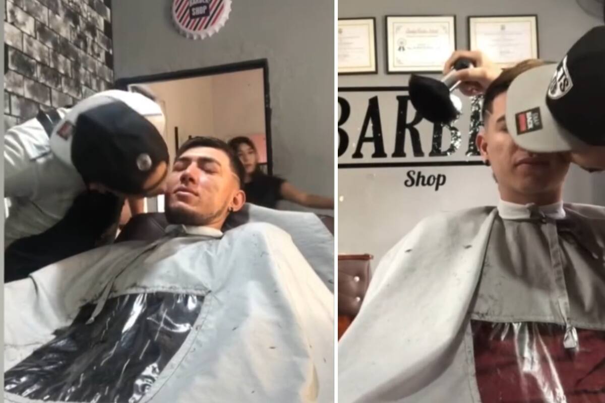 VIDEO VIRAL: Peluquero besa a sus clientes en pleno corte de cabello y así reaccionan