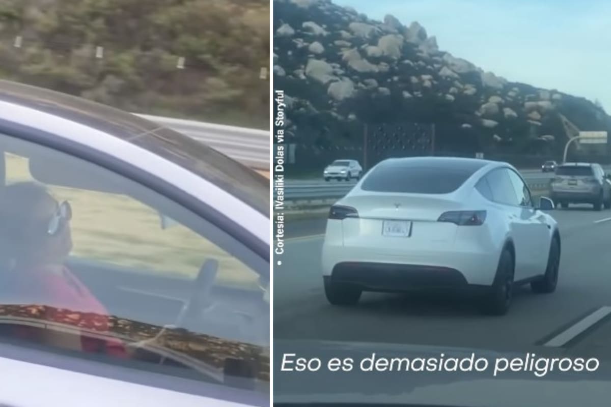VIDEO VIRAL: Captan a mujer dormida mientras su carro Tesla se maneja solo