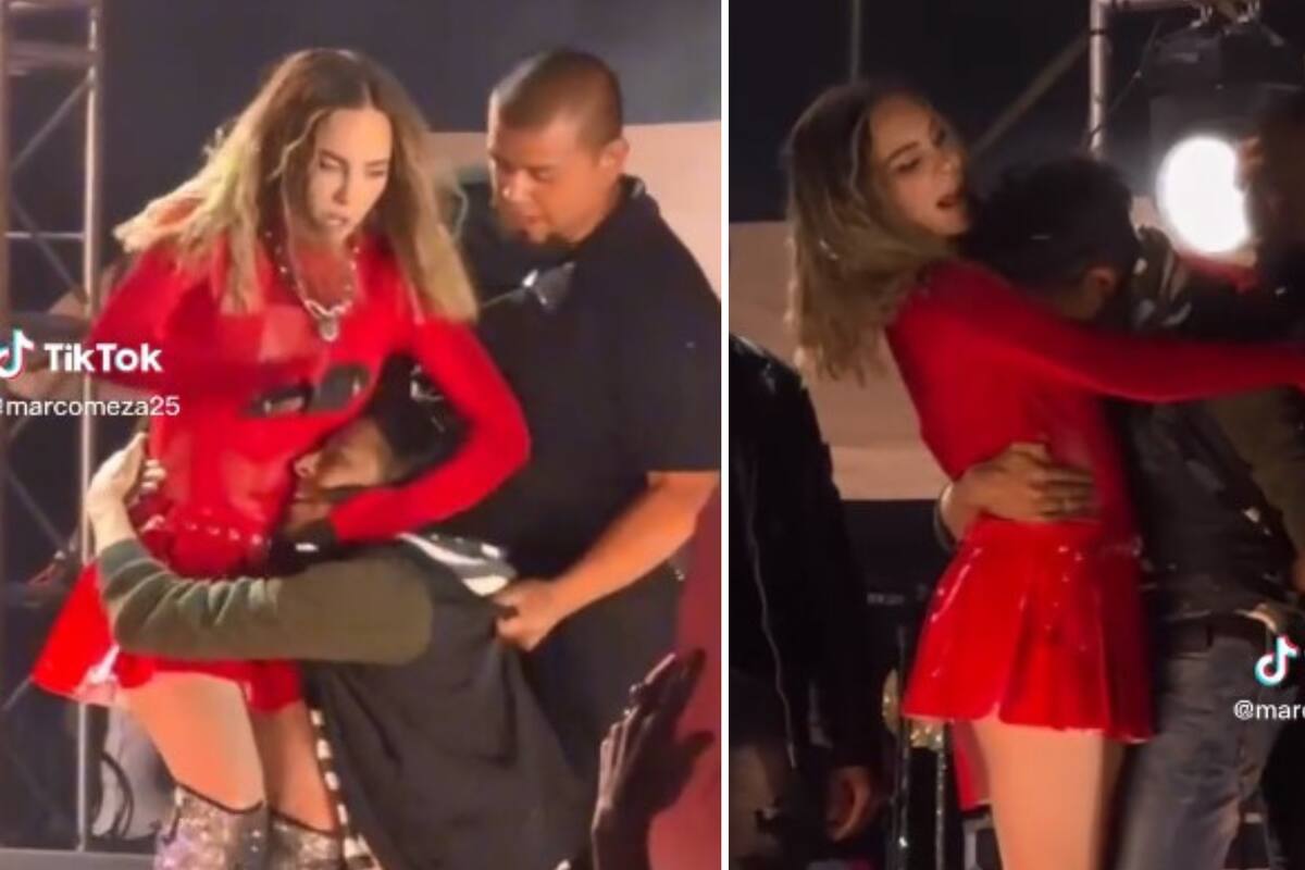 Belinda es atacada por un fan en concierto de Guanajuato; le lastiman la espalda