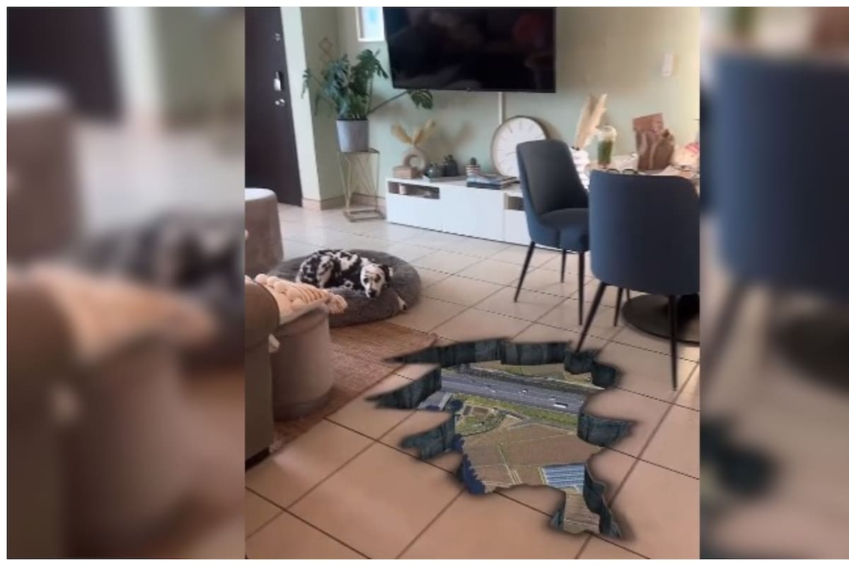 Viral: Tiktoker filma dentro de su casa un hoyo en el que se ve una ciudad entera