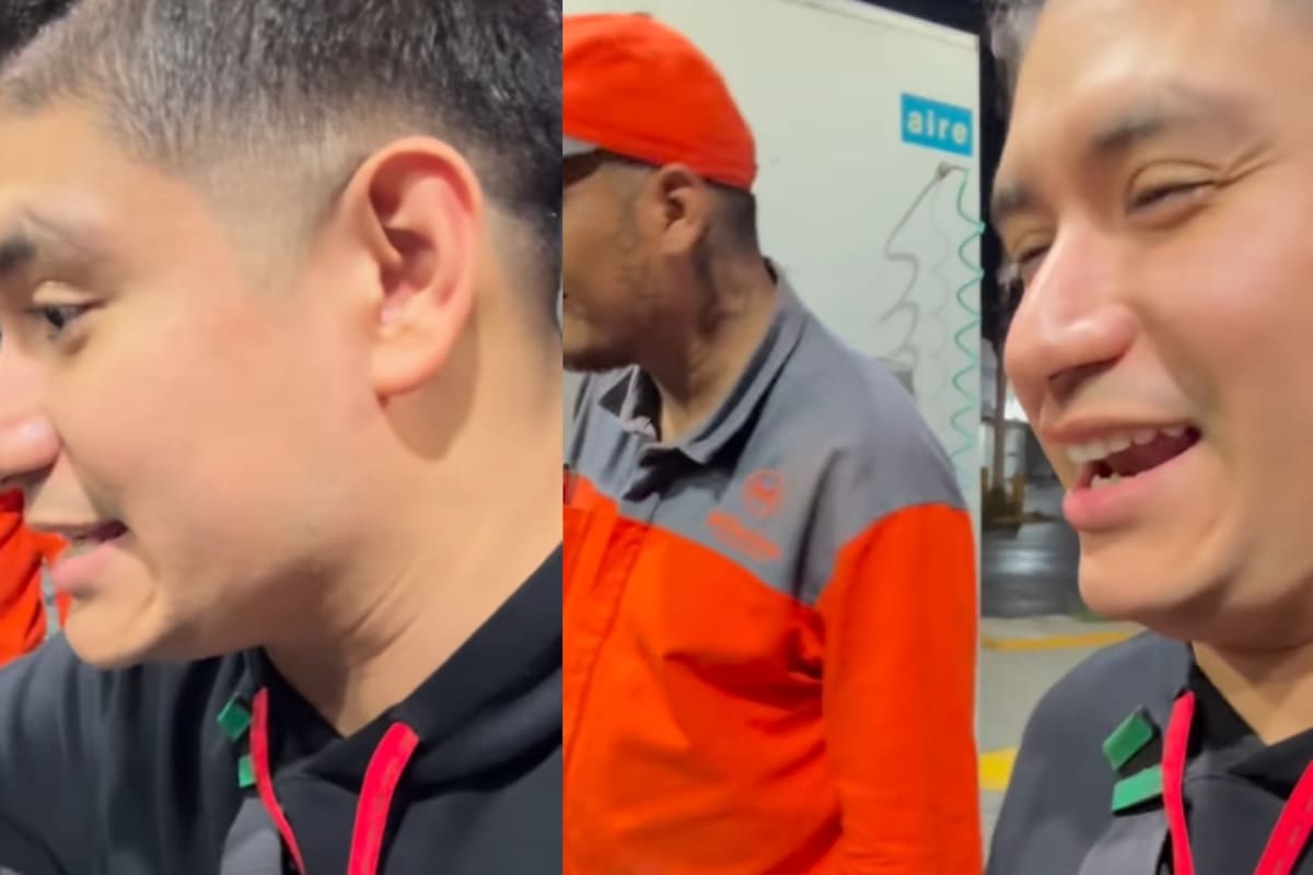 “No te burles de mí, no me estés grabando”: mujer se vuelve viral por querer poner gasolina a un coche eléctrico