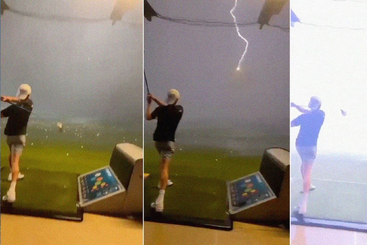 VIDEO VIRAL: ¡Momento exacto! Rayo alcanza bola de golf de joven que jugaba en San Antonio