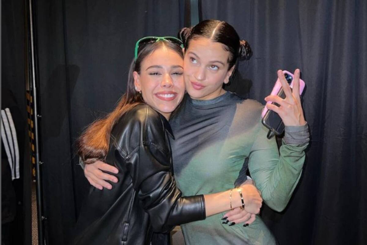 Danna Paola y Rosalía se encuentran en el "Motomami World Tour"