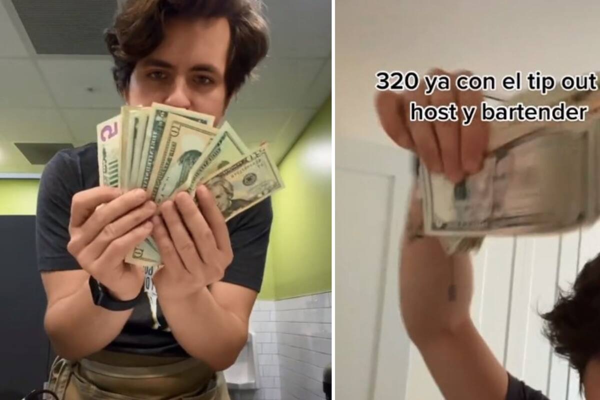 Con propinas, mesero mexicano demuestra que gana más que un profesionista en México