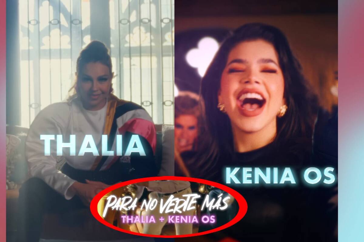 Thalía y Kenia Os comparten un fragmento de su canción colaboración, "Para no verte más"