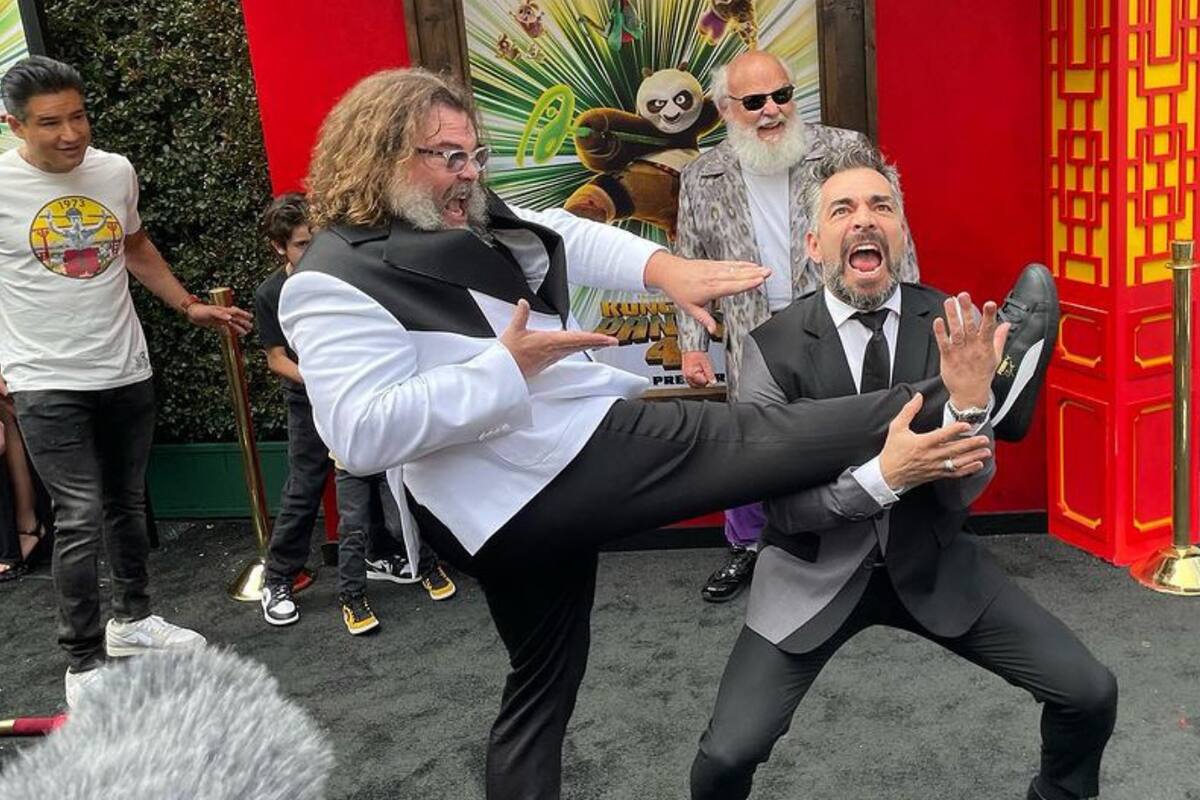 ¡Jack Black y Omar Chaparro deslumbran en la premier de "Kung Fu Panda 4" en Los Ángeles!