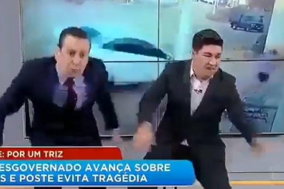 VIDEO VIRAL: Presentadores de noticias se asustan al ver el video de un choque