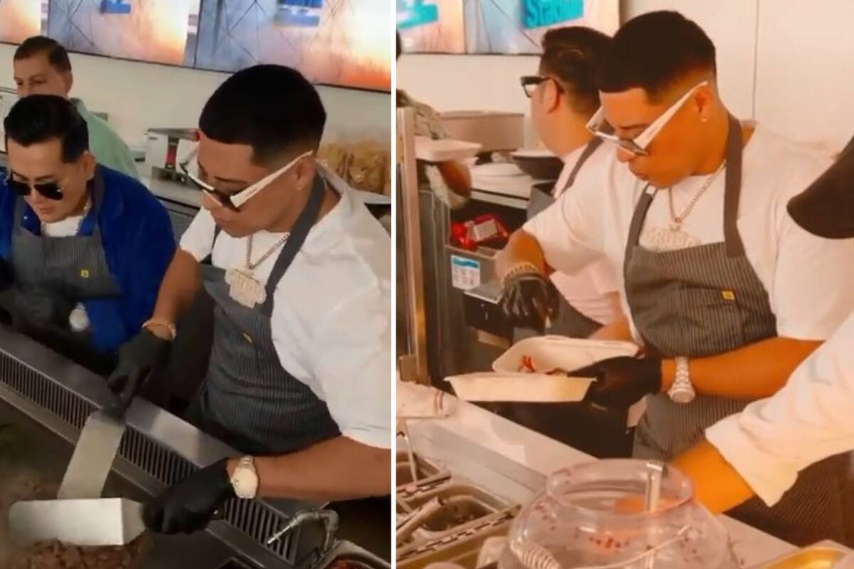 Grupo Firme consiente a reporteros de EU y les hace una carnita asada