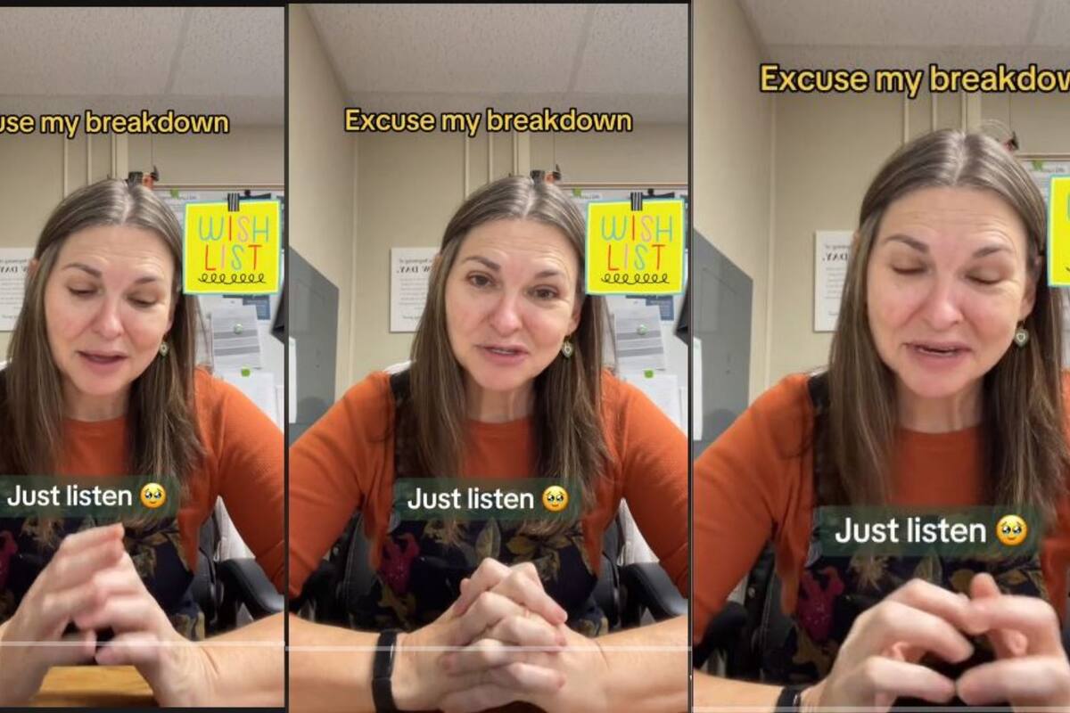 Maestra se conmueve al leer los deseos de Navidad de sus alumnos en TikTok