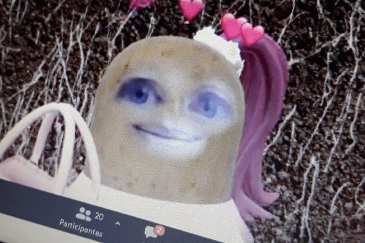 Maestra no supo cómo quitar el filtro de "cara de papa" y así dio clases; se volvió viral