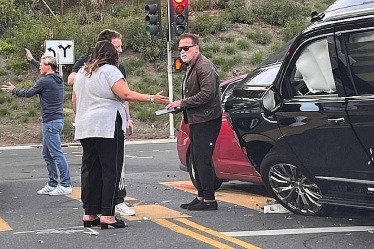 Arnold Schwarzenegger sufre accidente de tráfico y una mujer resulta herida