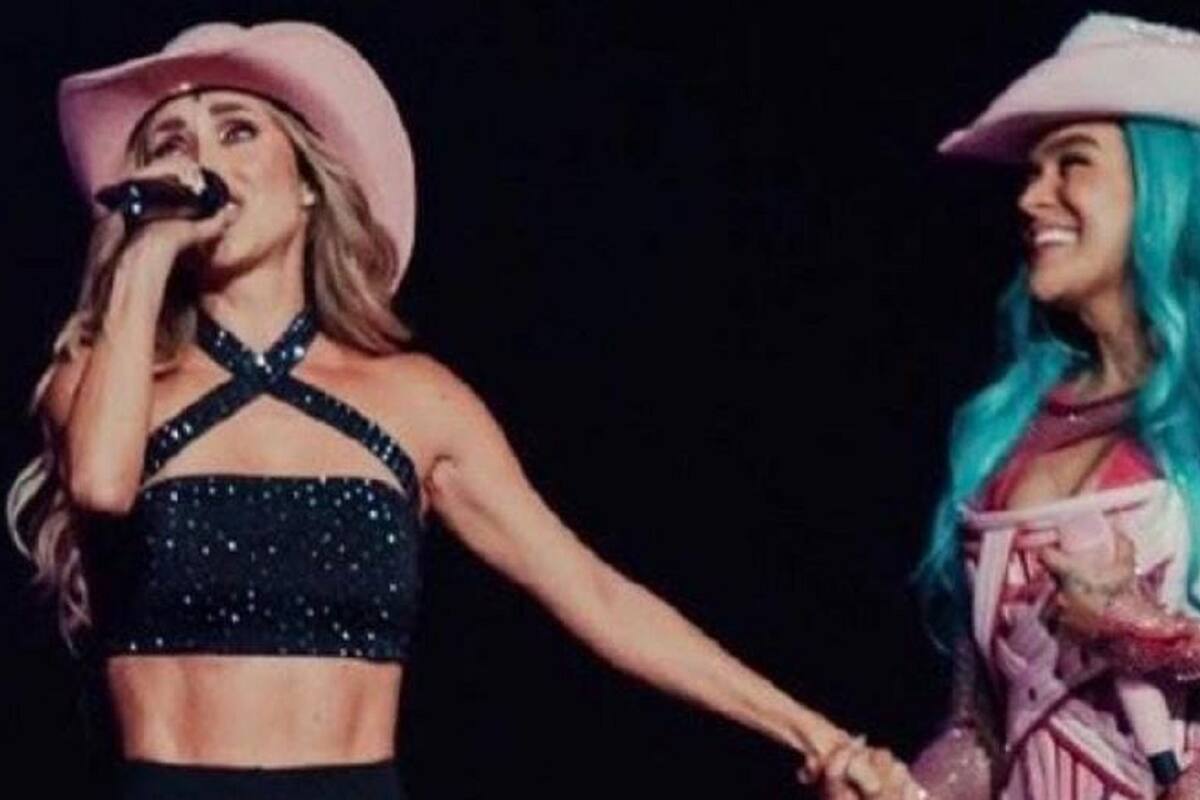 Anahí regresa a los escenarios de la mano de Karol G y unen sus voces para cantar “Sálvame”