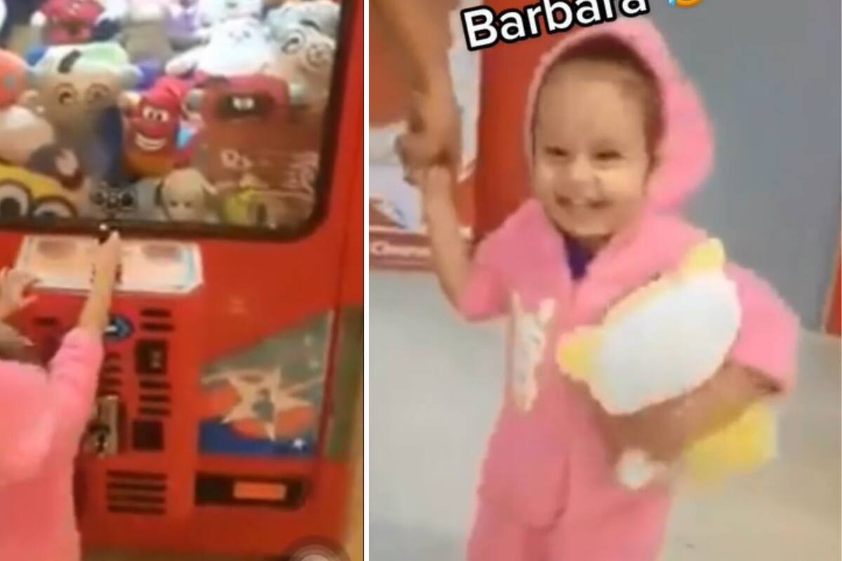 VIDEO VIRAL: ¡Qué Bárbara! Pequeñita saca mono de peluche de una máquina