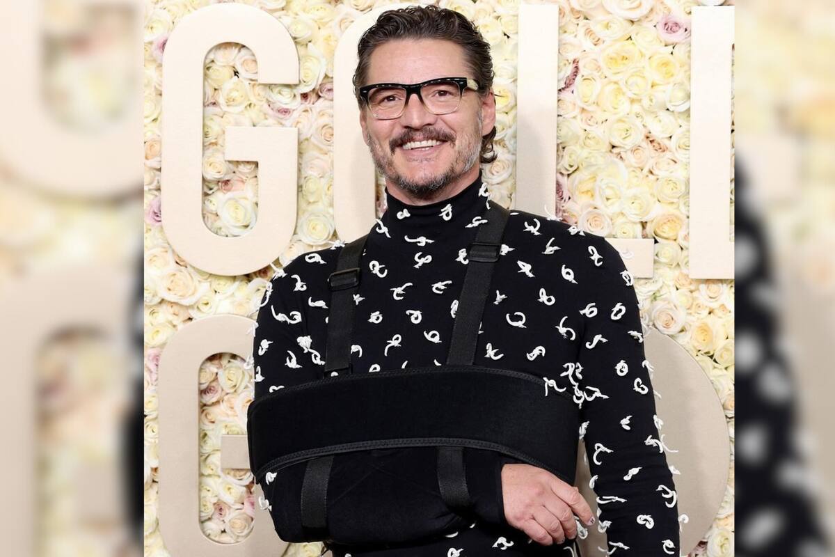¿Qué le pasó a Pedro Pascal? El actor aparece en los Globos de Oro con una lesión que preocupa a sus fans