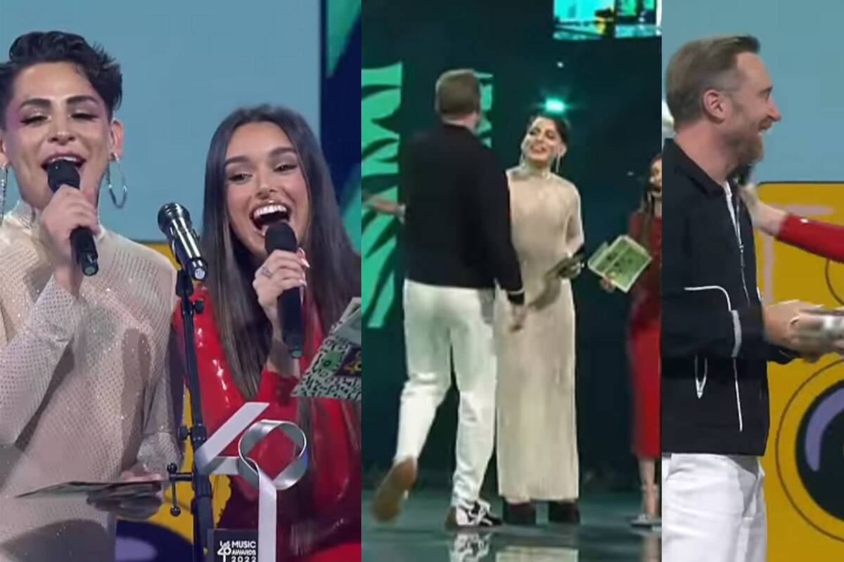 David Guetta se niega a saludar de beso a Kunno durante premios "Los40 Music Awards"