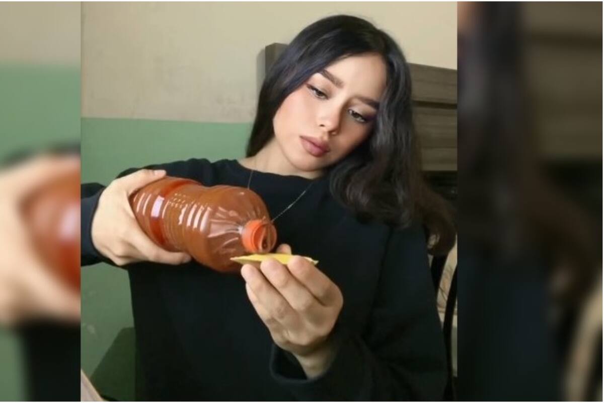 Tiktoker se viraliza tras grabarse en un video de expectativa vs realidad de comer mango
