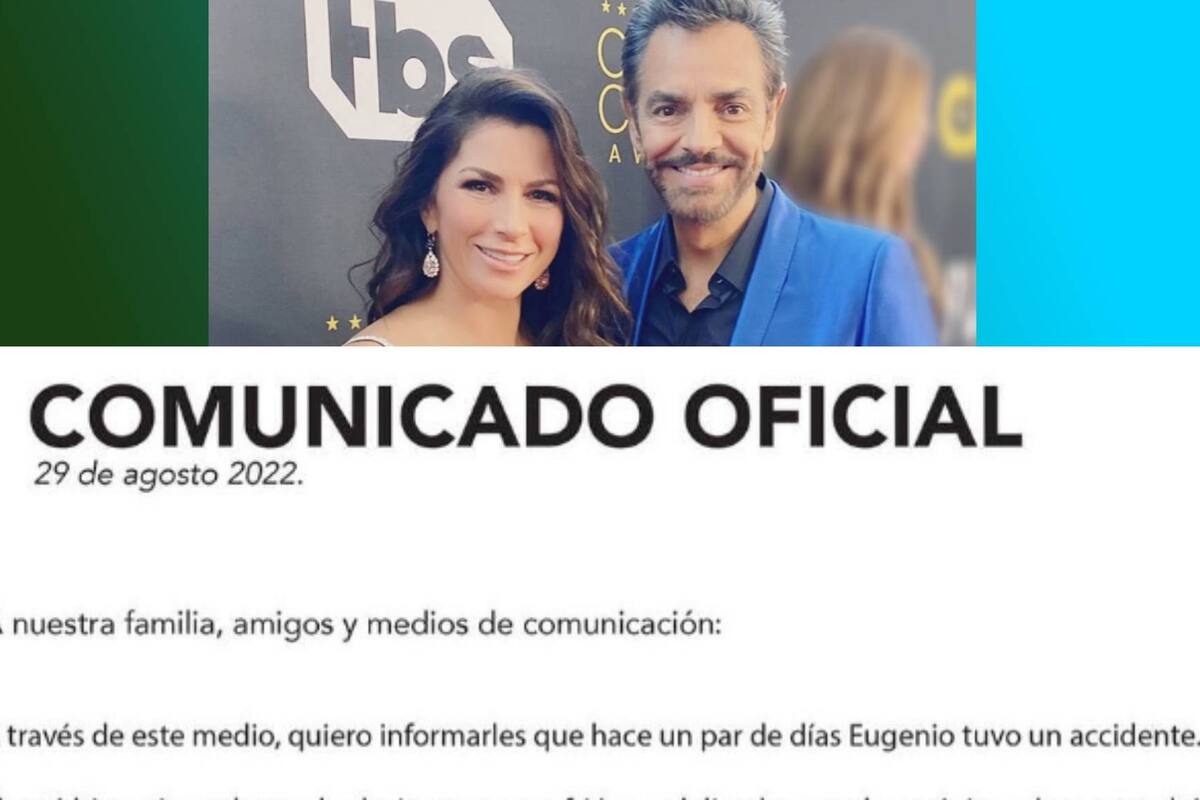 Eugenio Derbez sufrió un accidente, su esposa revela que estará lejos de los medios por un tiempo