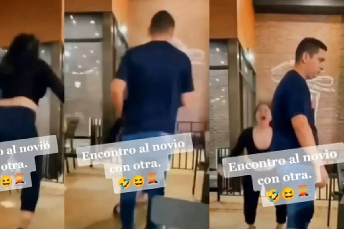 VIDEO: Joven queda en shock al descubrir que le fueron infiel; brinca y grita en restaurante