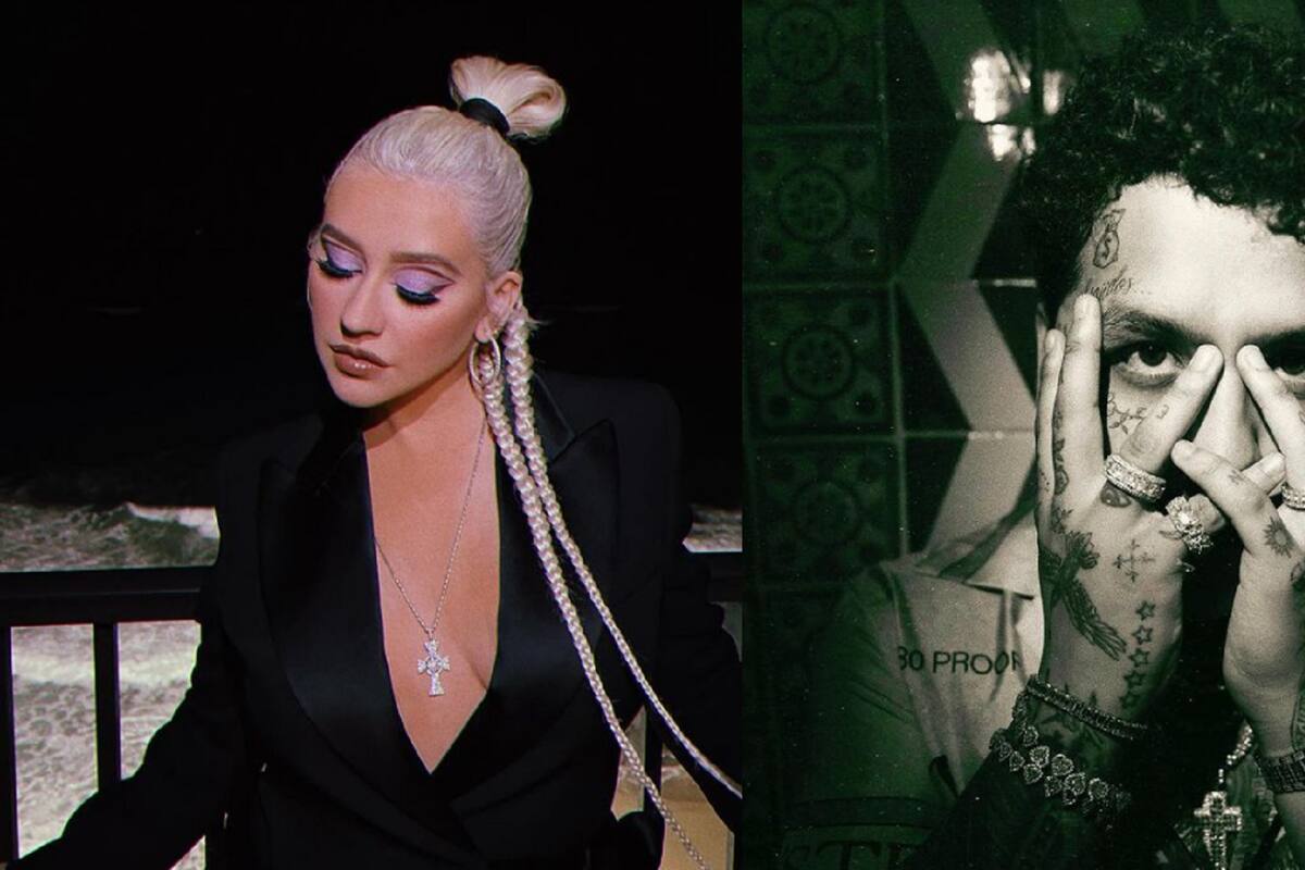 Christian Nodal y Christina Aguilera grabarán un tema de mariachi