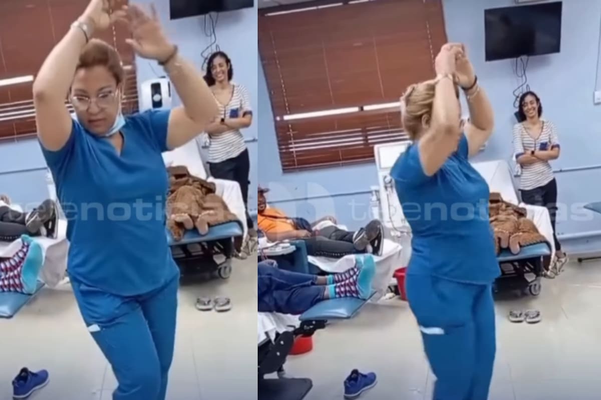 Doctora sorprende bailando para pacientes en hemodiálisis y se vuelve tendencia online