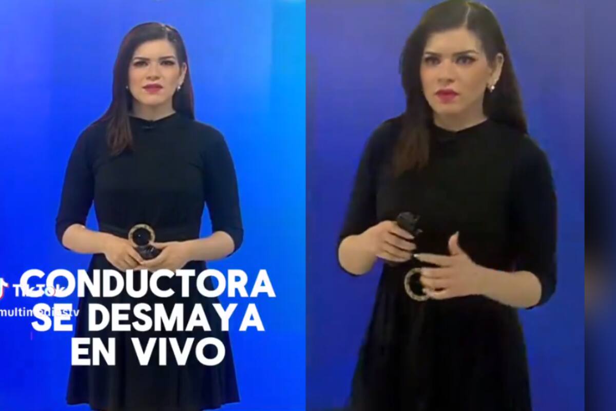 VÍDEO: conductora del Telediario de Monterrey se DESMAYA en plena transmisión en vivo