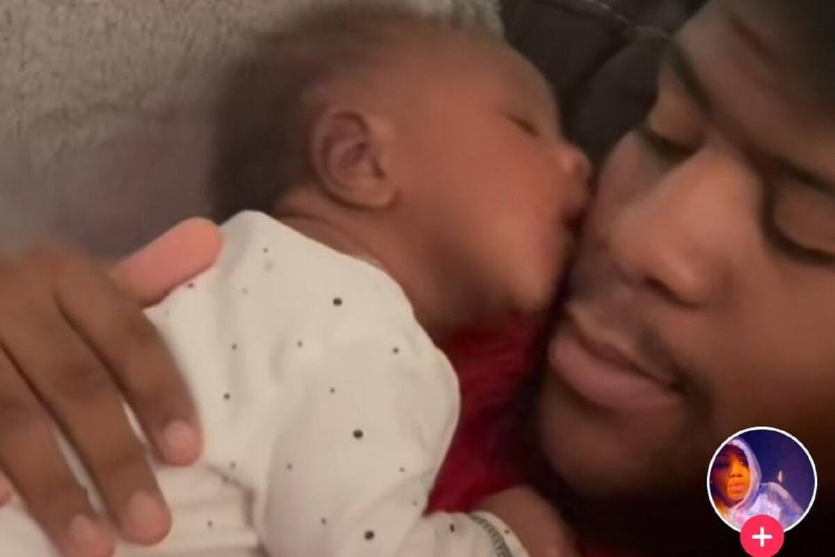 VIDEO VIRAL: Recién nacida le regresa beso en la mejilla a su papá
