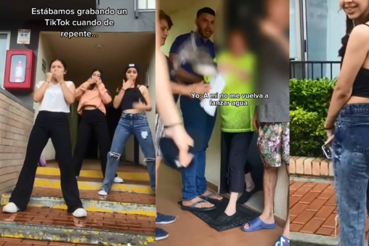 ¡Indignante! Mujer avienta agua a Tiktokers que bailaban cerca de su departamento: VIDEO