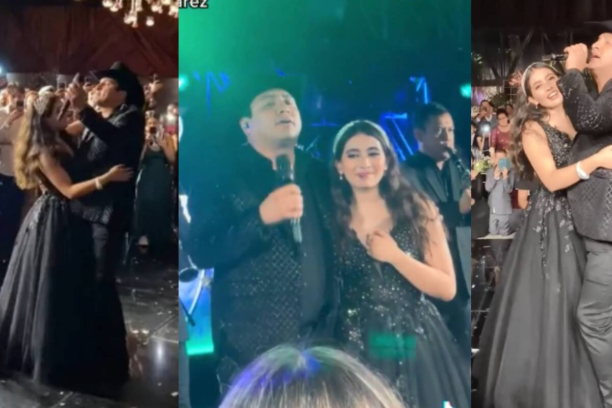 Julión Álvarez sorprende en fiesta de XV años  y baila vals con la quinceañera