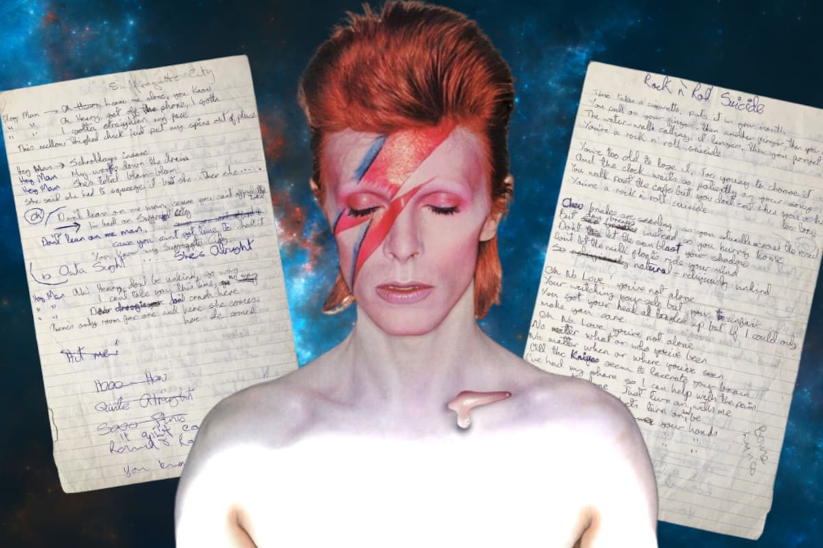 ¡Subastarán manuscritos de David Bowie a esta IMPRESIONANTE suma de dinero!