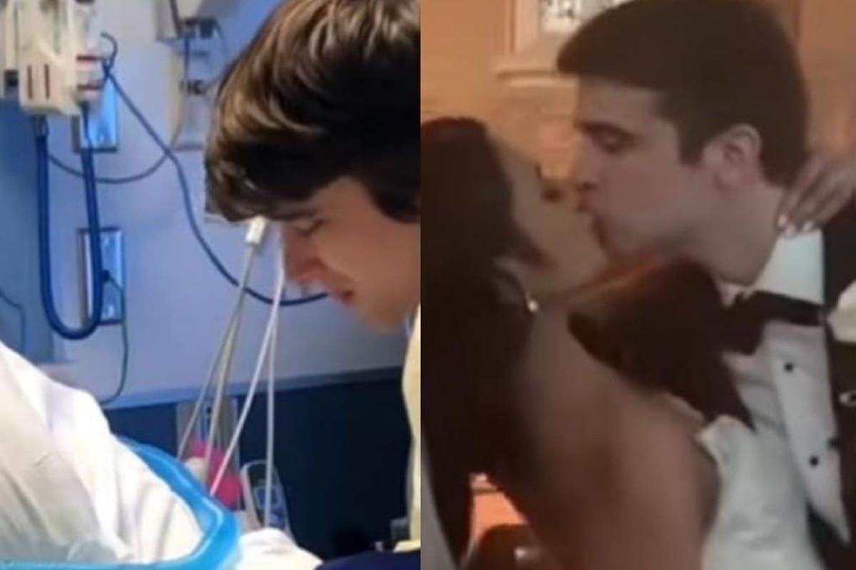 Pareja compara el día de su boda con el día que se comprometieron