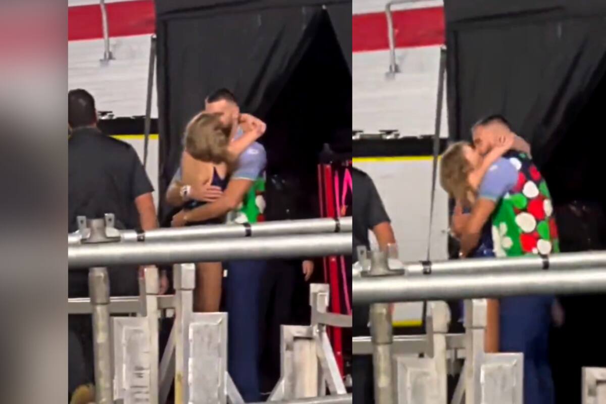 ¡Taylor Swift BESA a Travis Kelce enfrente de todo su público en uno de sus conciertos en Argentina!