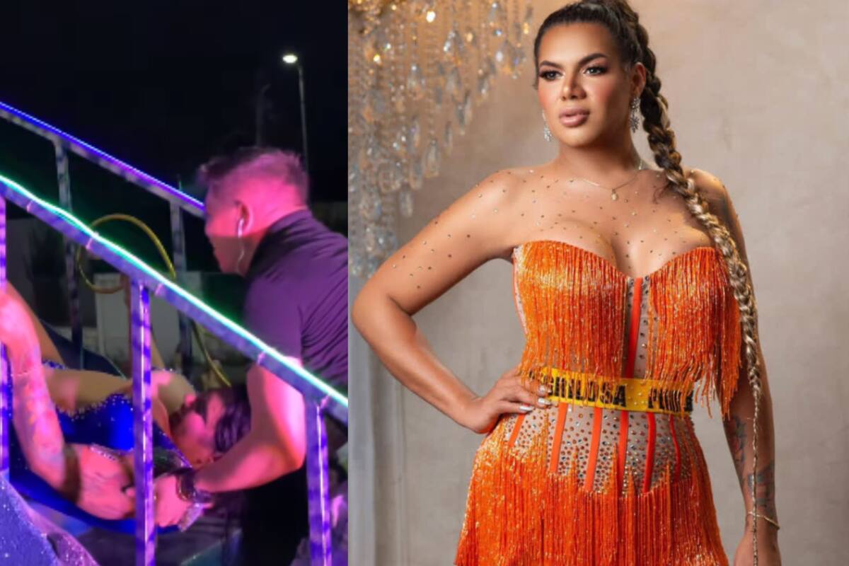 Kimberly de “Las Perdidas” sufre caída durante un Carnaval en Veracruz