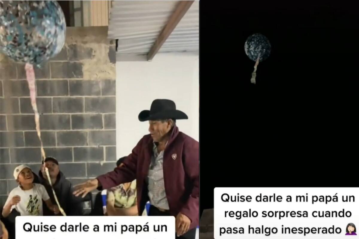 VIDEO TIKTOK: Muchacha le regala un globo con dinero a su padre y ¡se le va volando!