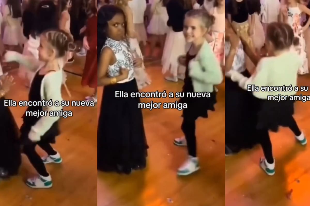 Nace una nueva amistad a media pista de baile: Niñas se comunican a través de una coreografía