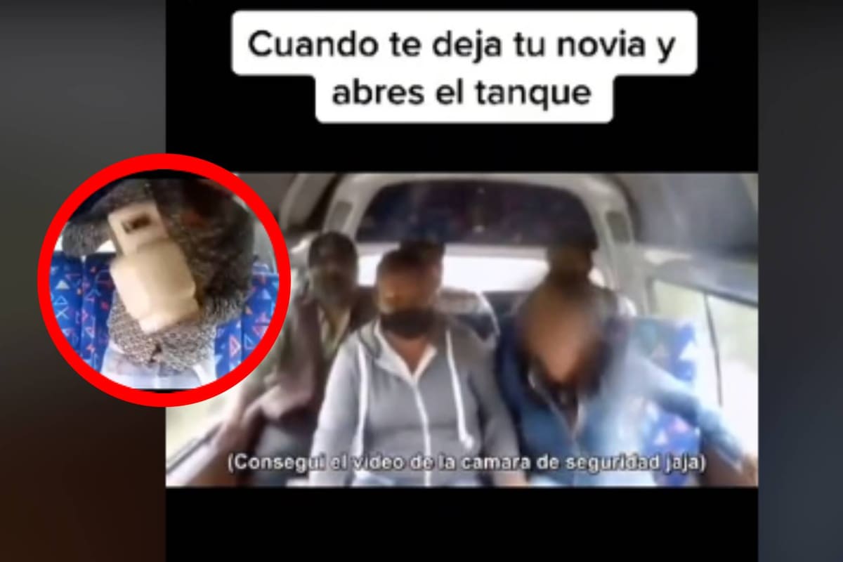 VIDEO: Hombre despechado intenta explotar un tanque de gas en una combi