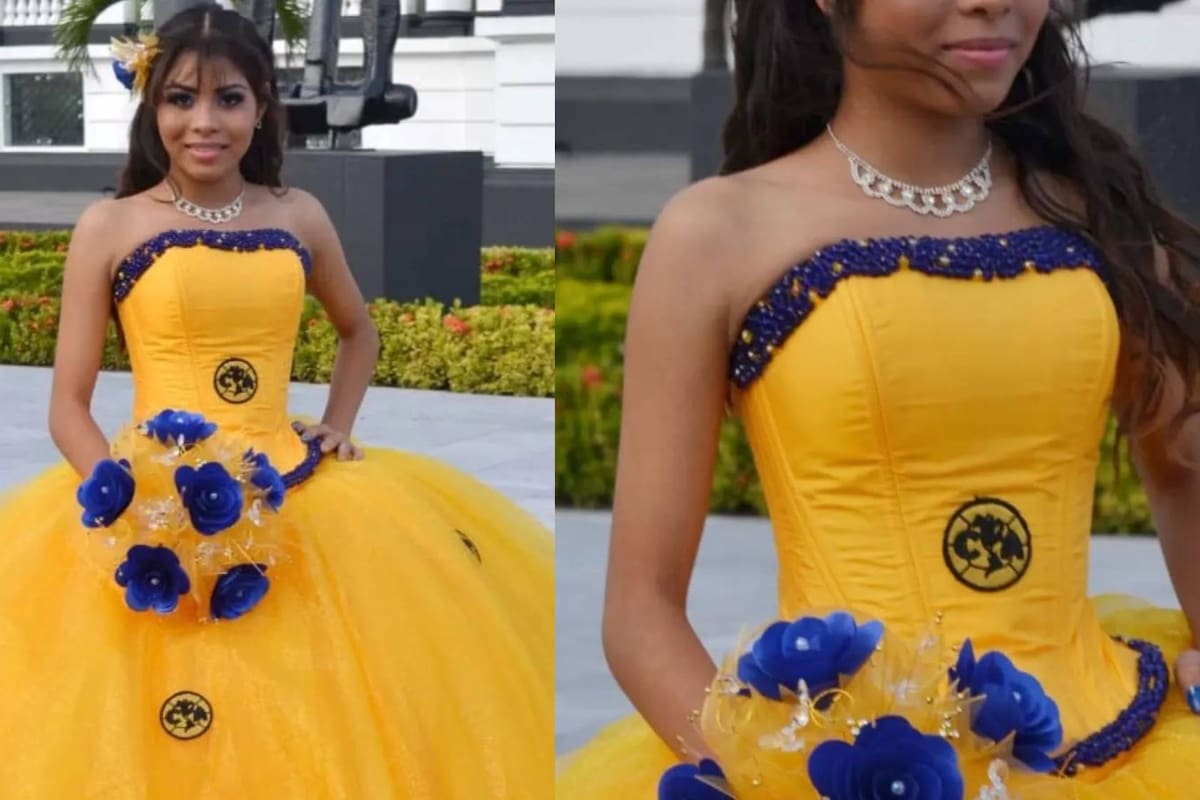 Joven veracruzana se viraliza por el diseño "americanista" de su vestido de XV años