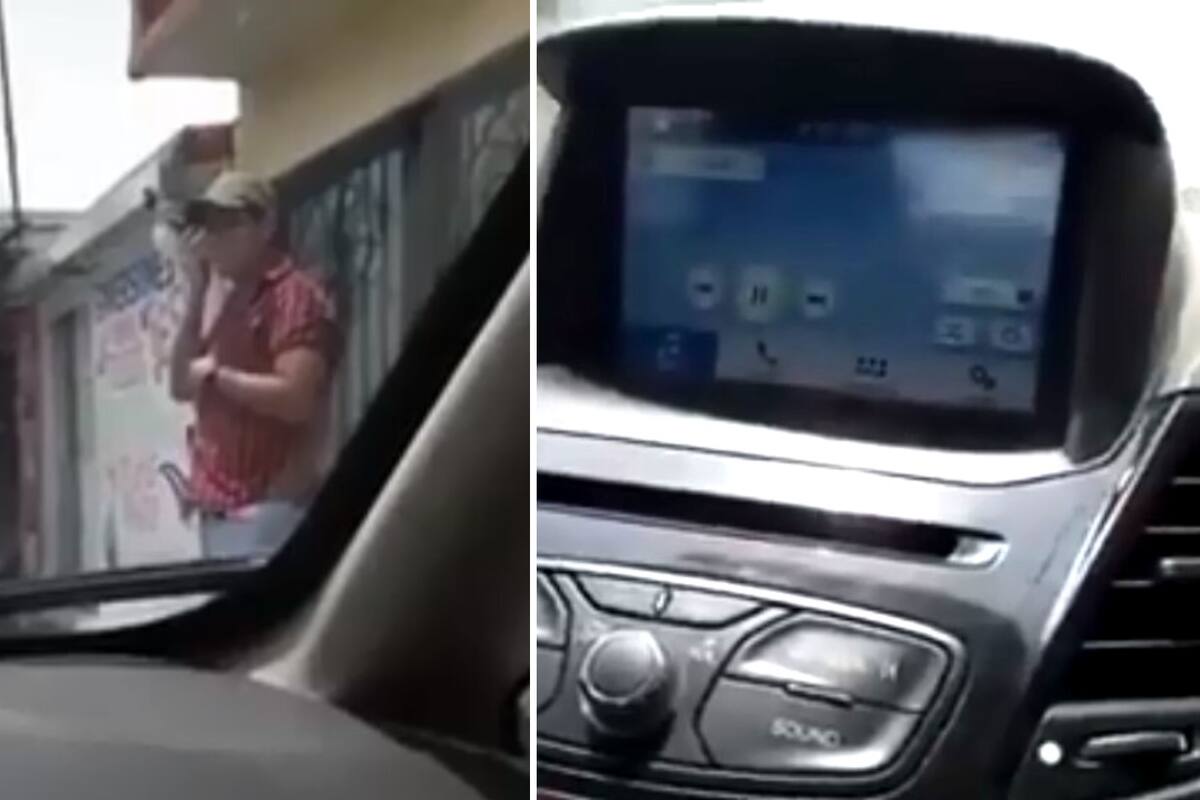 VIDEO: Se baja del carro para escuchar el audio de su amante, pero el bluetooth lo delata