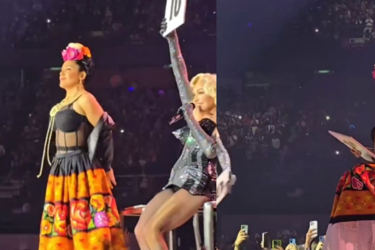 Salma Hayek fue la invitada sorpresa en el último concierto de Madonna en CDMX