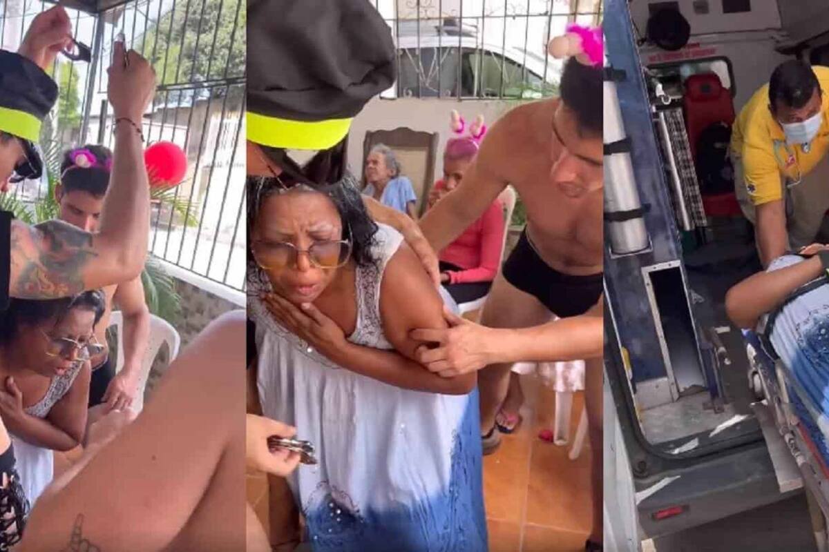 Abuelita se infarta tras recibir un sensual baile de stripers ¿Fue la emoción?