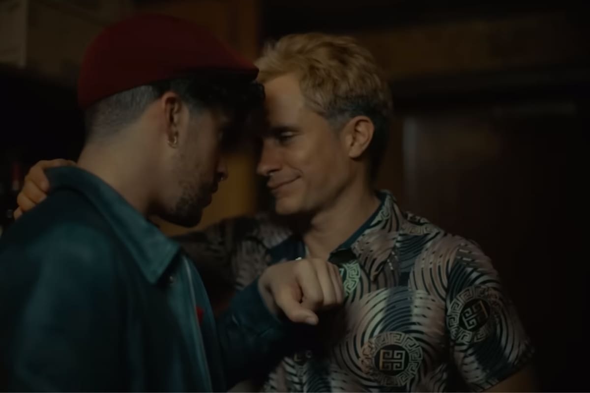 Filtran emocionante clip de la película "Cassandro" donde Bad Bunny y Gael García comparten apasionadas escenas