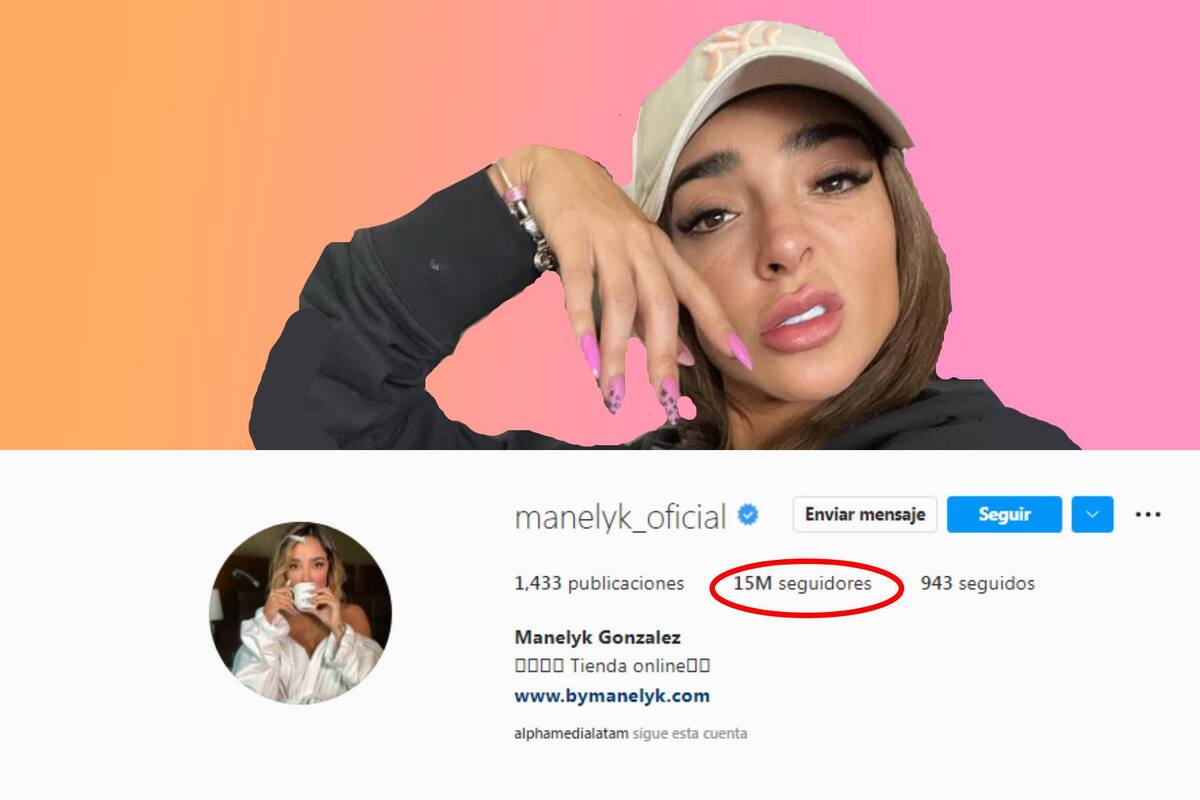 Manelyk González recupera su cuenta de Instagram con quince millones de seguidores