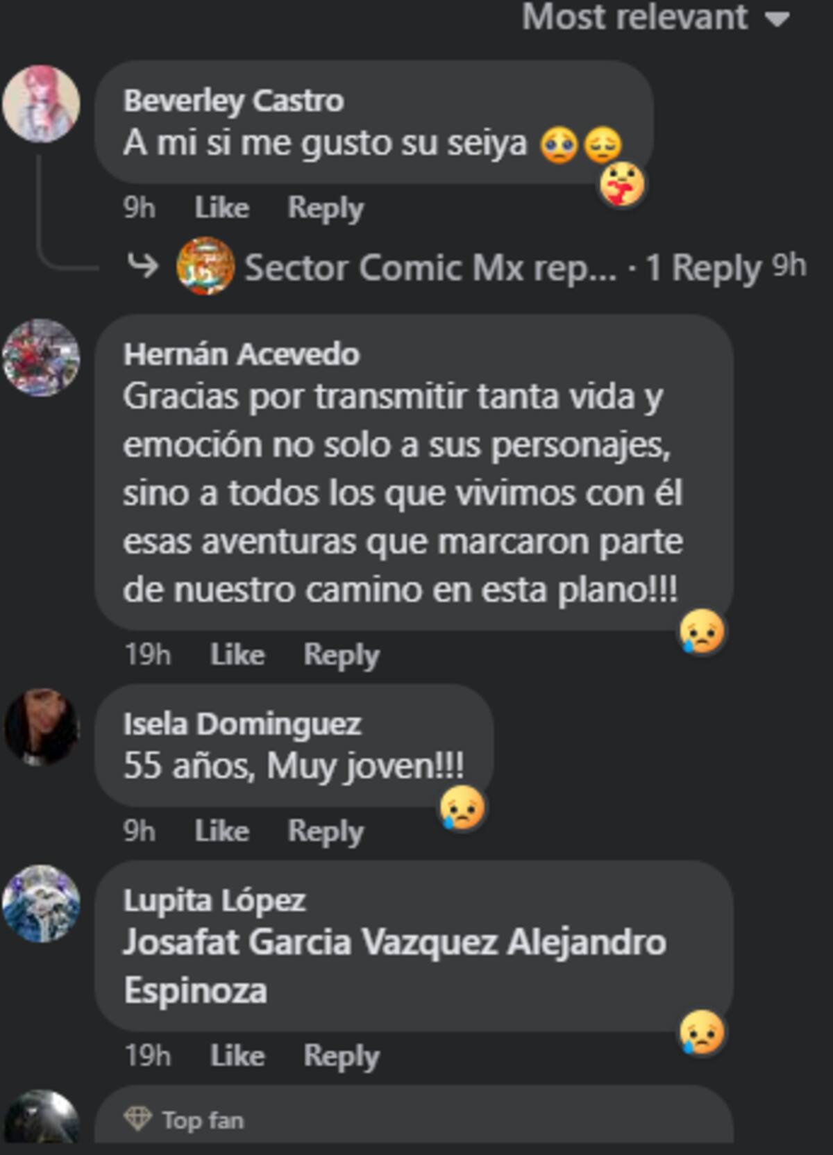 Los usuarios lamentaron la pérdida de Adrián Fogarty.