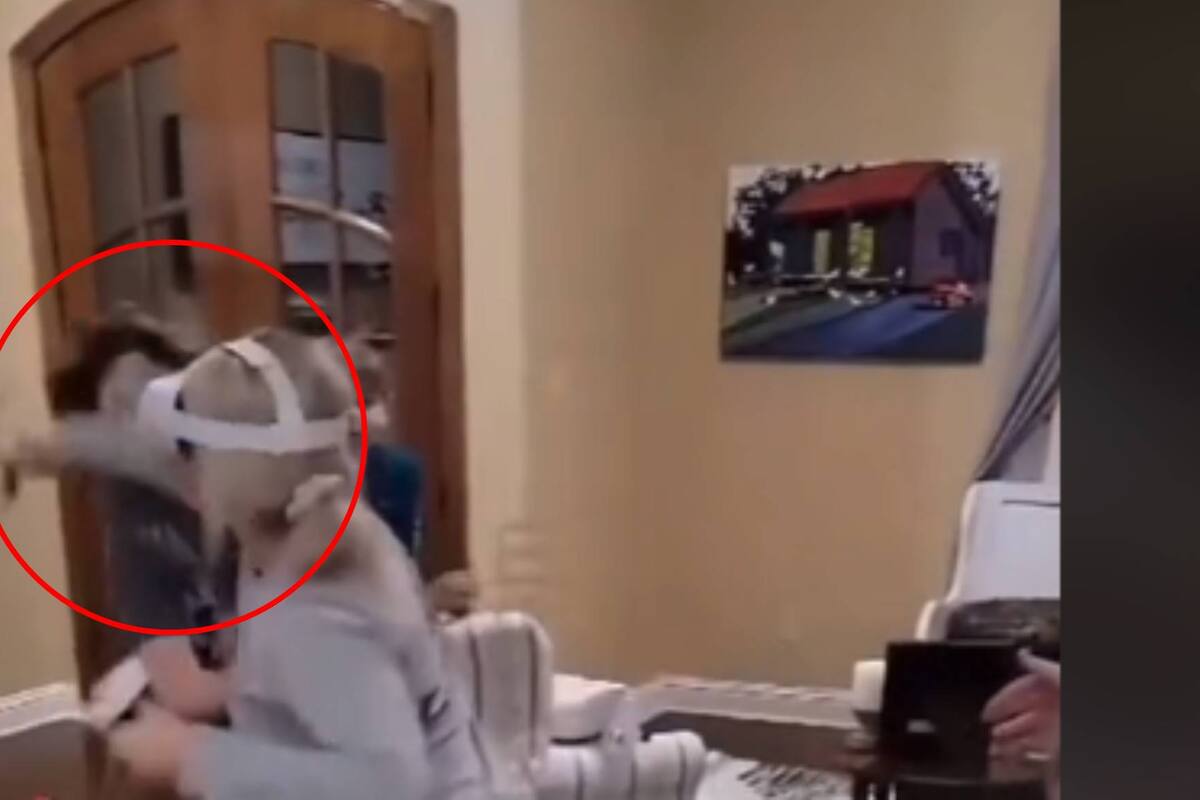 VIDEO: Abuela le da un puñetazo en el rostro a su nieto