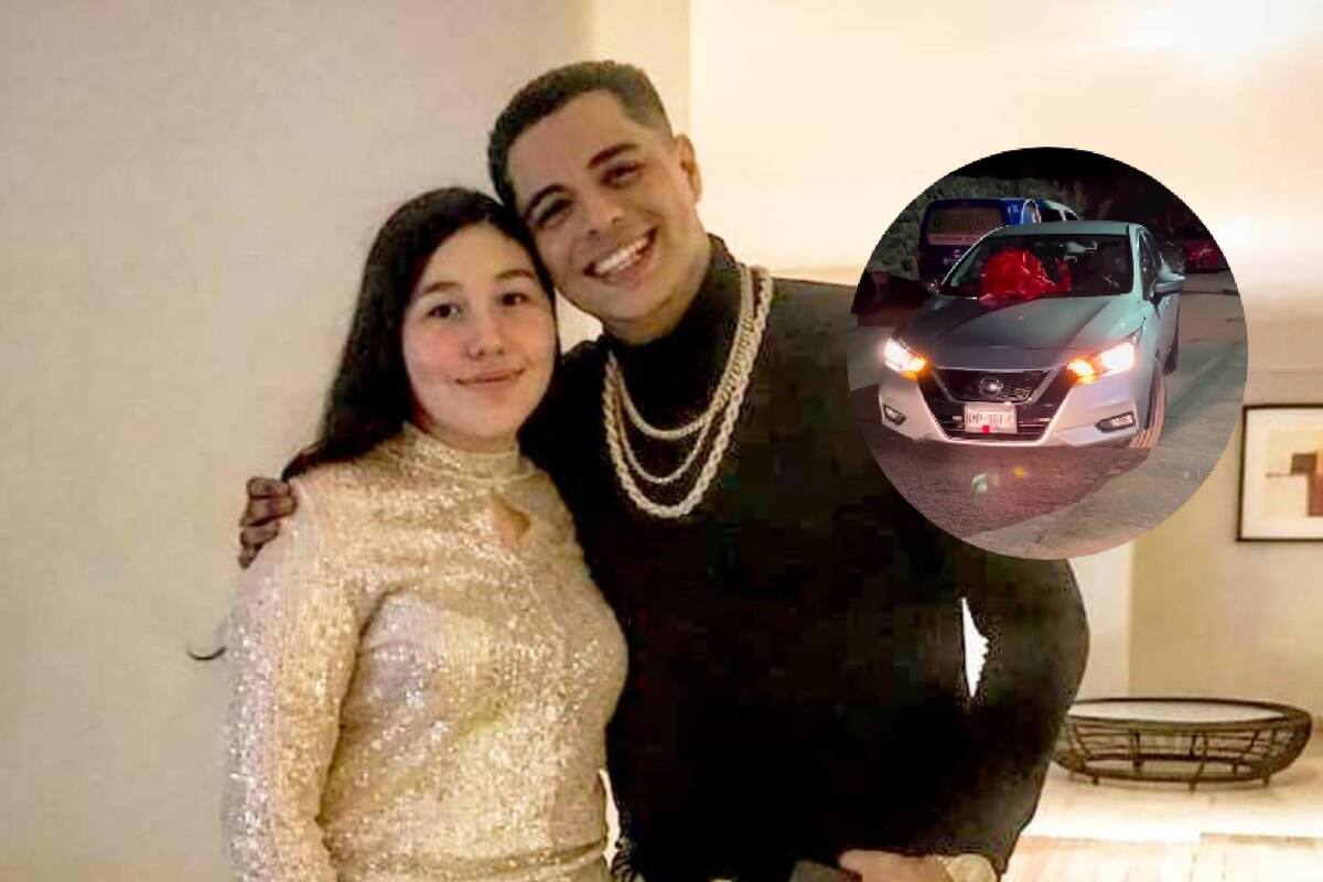 Por cumplir su mayoría de edad, Eduin Caz le regala un carro a su hermana